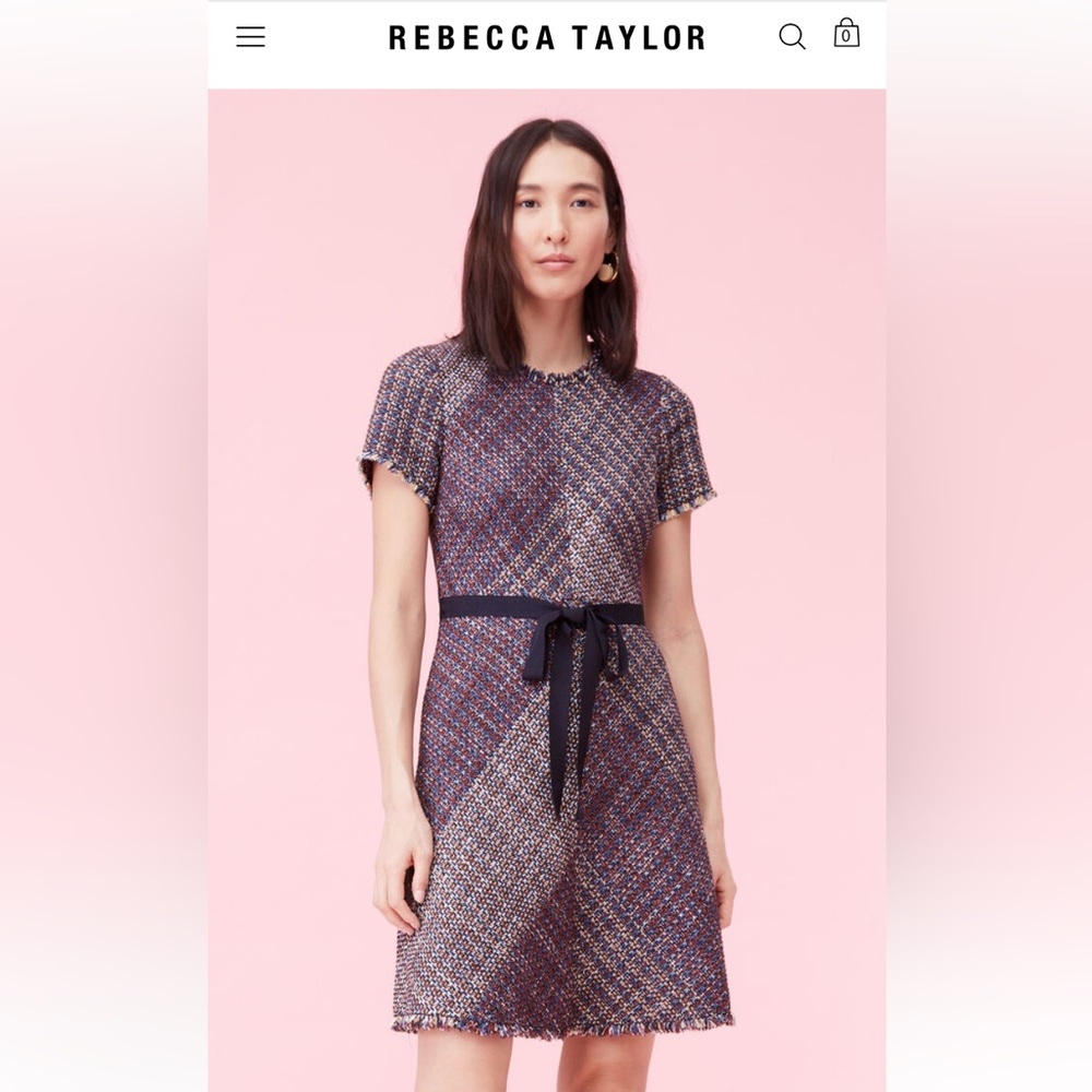 Rebecca Taylor short sleeve tweed dress size 4